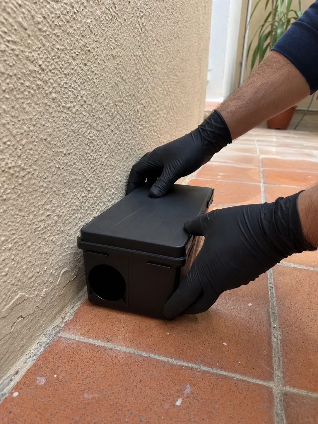 Instalación de un portacebos de seguridad para roedores