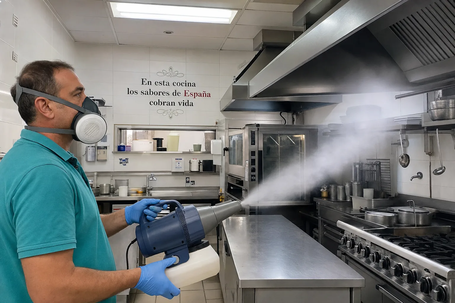Nebulización ULV en una cocina profesional